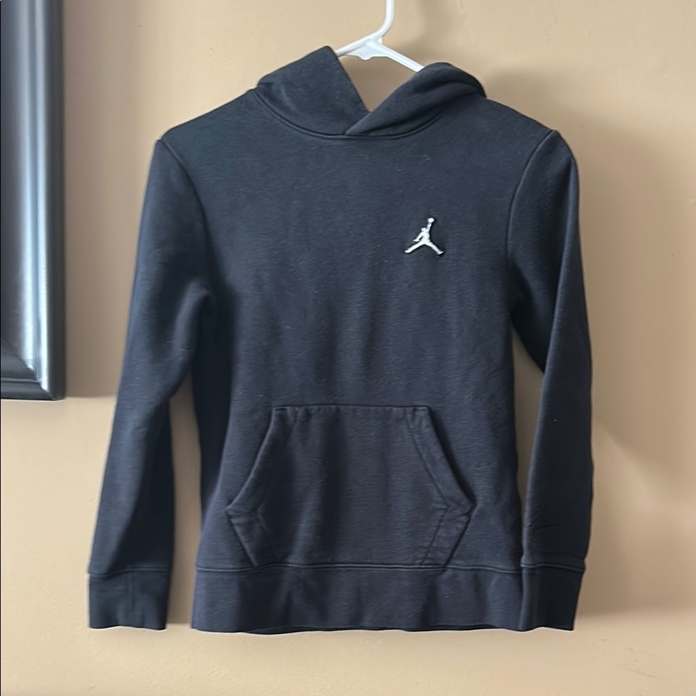 Jordan Black Hoodie with Red Logo